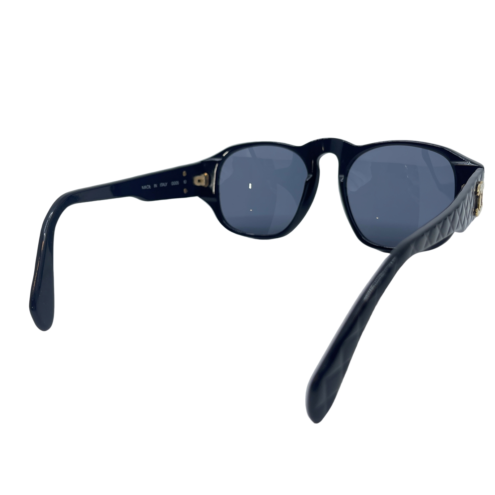 Authentic CHANEL Gold CC 0005 Sunglasses Black Jelly/Plastic #36635014