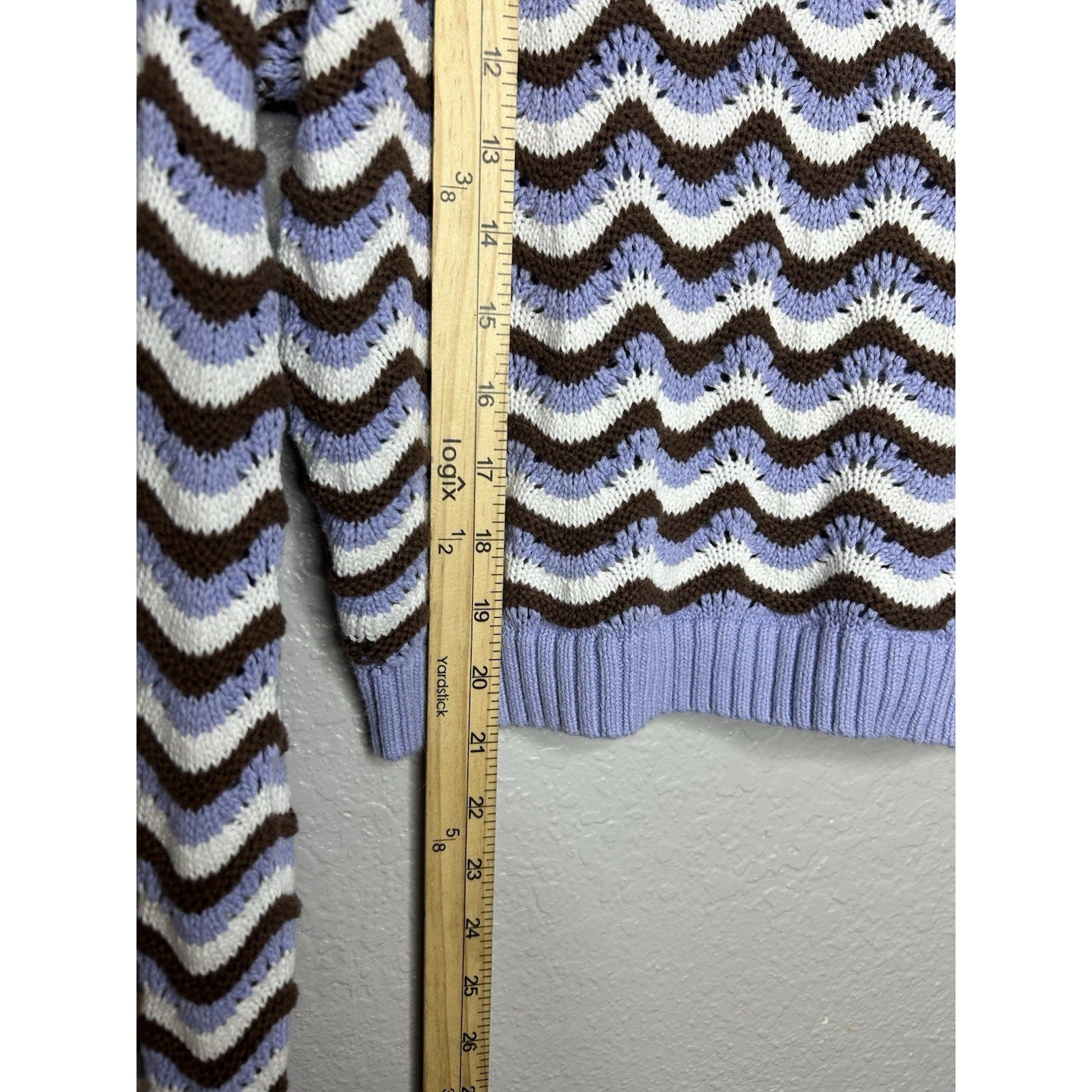Hollister Purple Brown Striped Knit Sweater Size Large Preppy Y2K Style Academia