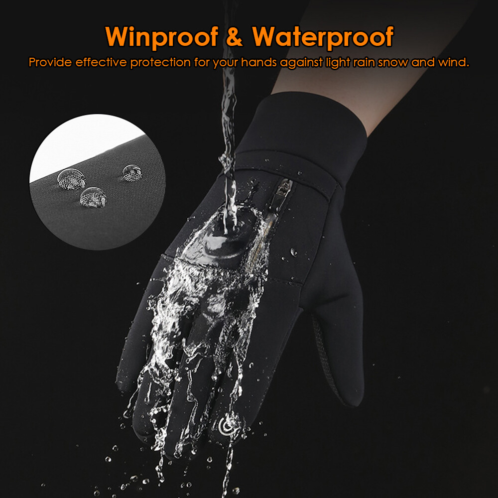 Winter Touch Screen Gloves Windproof Waterproof Men Women Cycling Full Finger