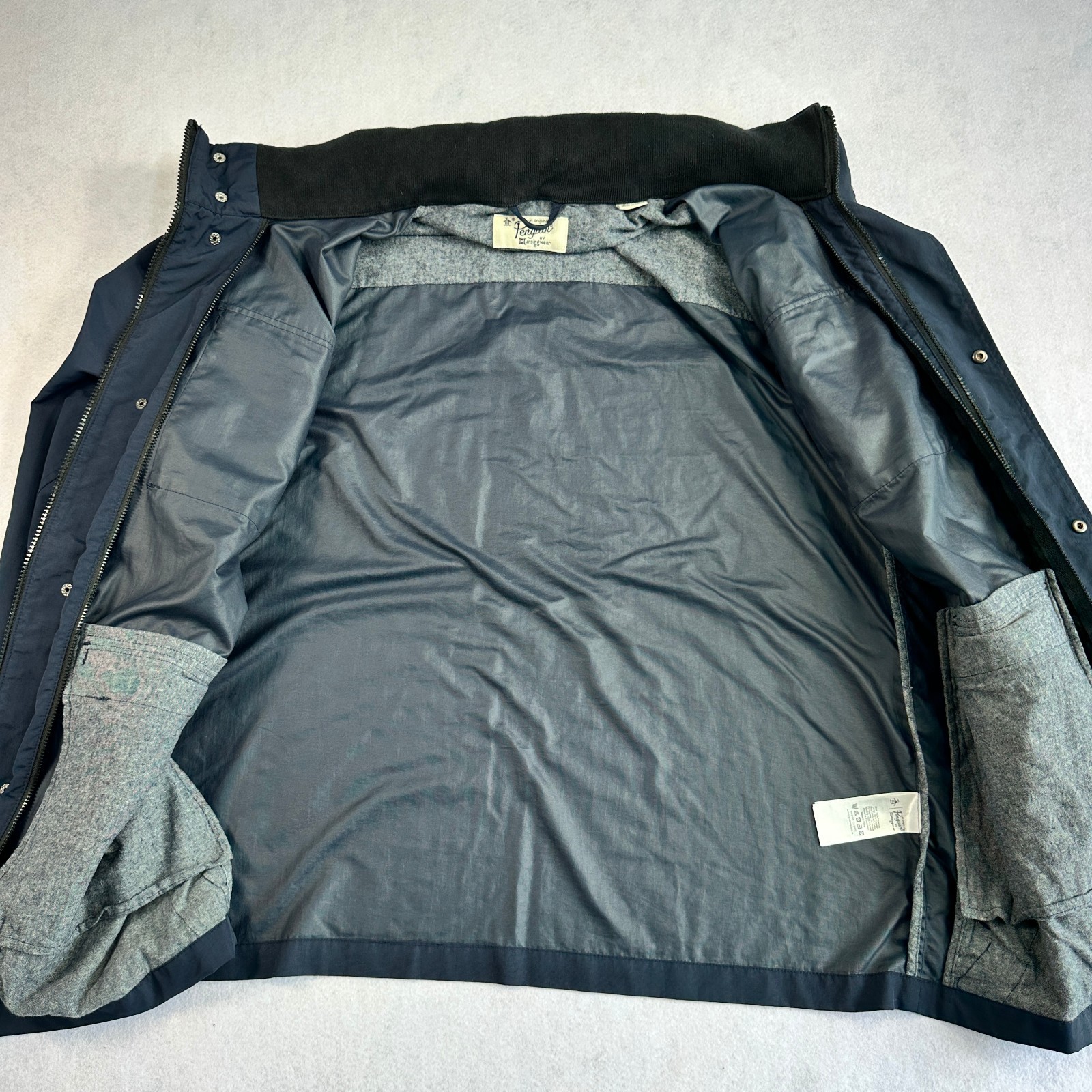 Penguin 2 In 1 Jacket & Detachable Gilet Lining Men’s XL Blue Hood Windbreaker