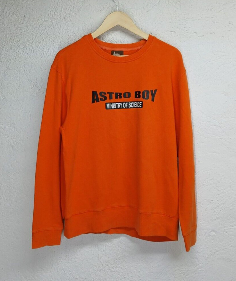 Astro Boy Sweater Pullover Mens Size XL Tezuka Productions Orange