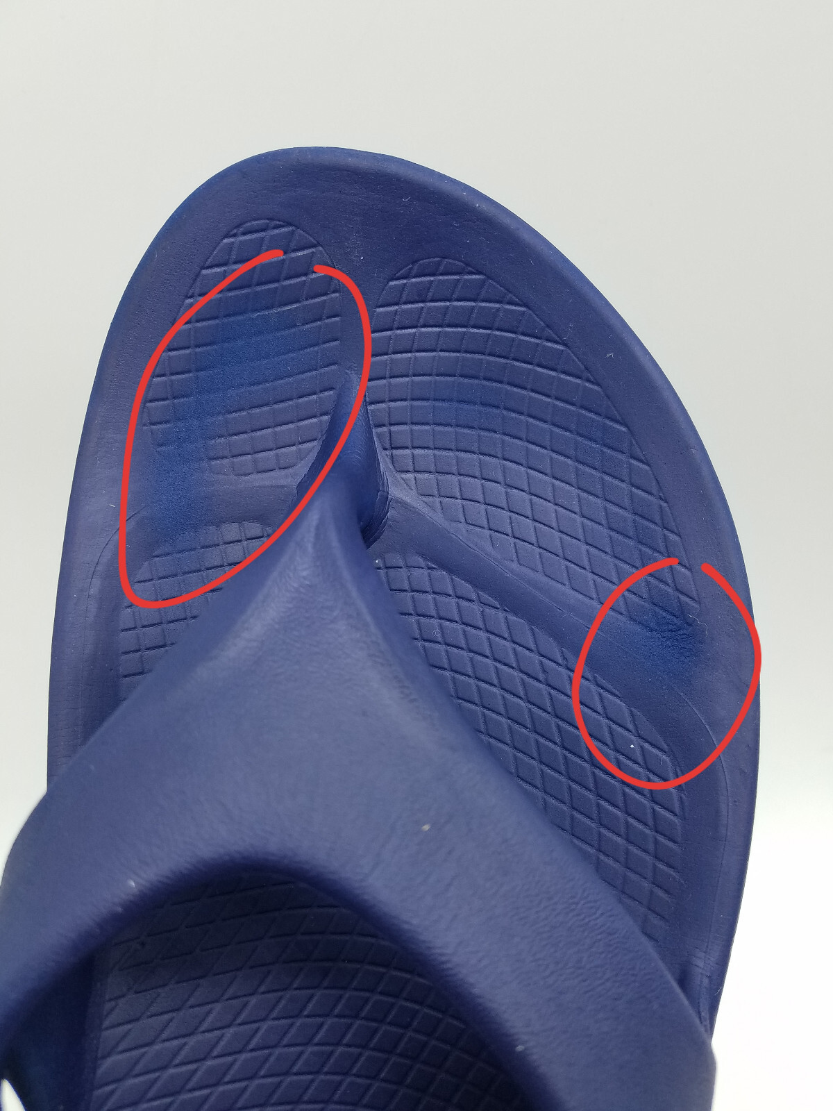 Oofos Oolala Women’s Size 9 Recovery Flip Flop Thong Sandals Blue