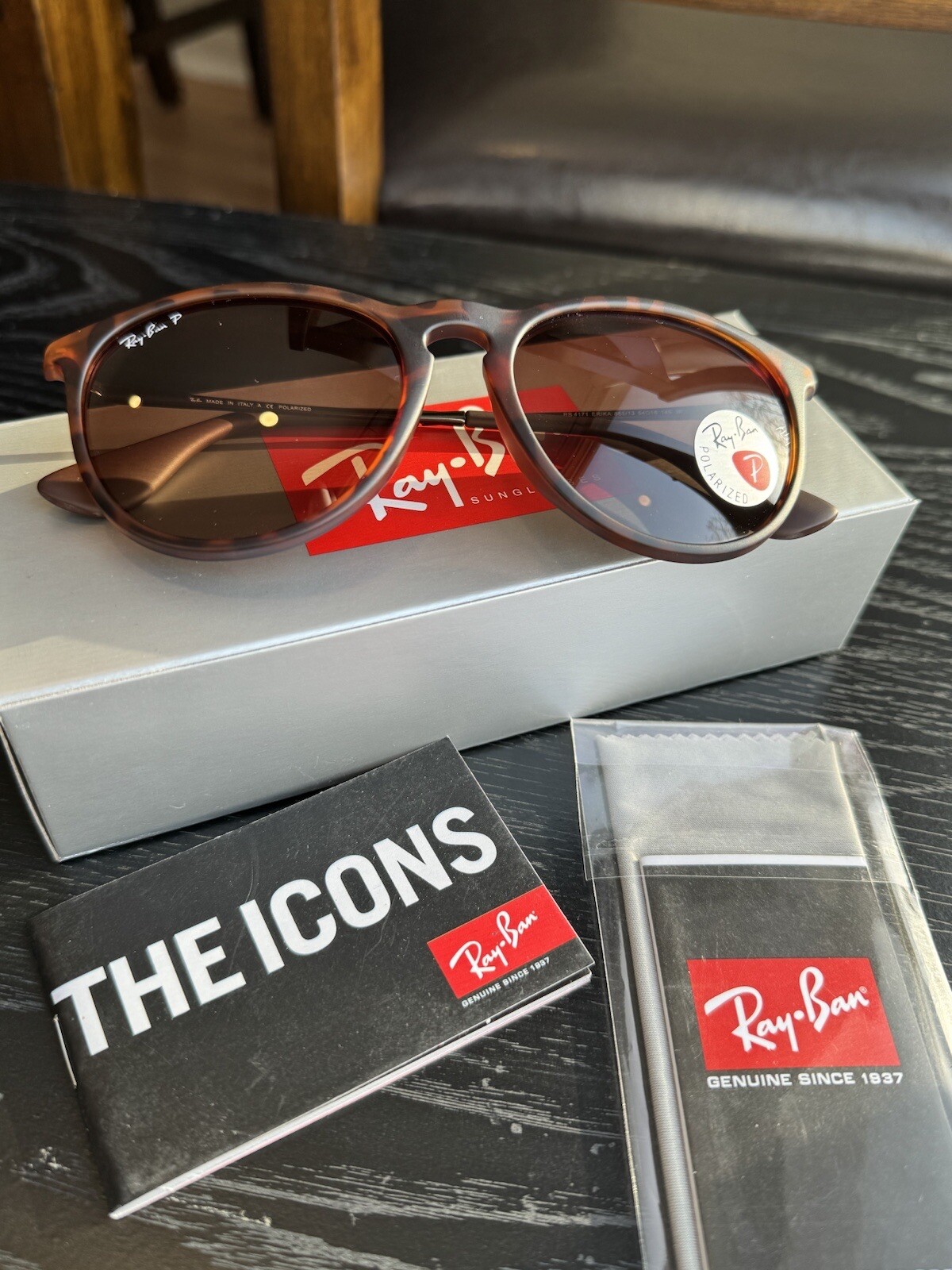 New Ray-Ban RB4171 Erika tortoise Matte 54mm Sunglasses