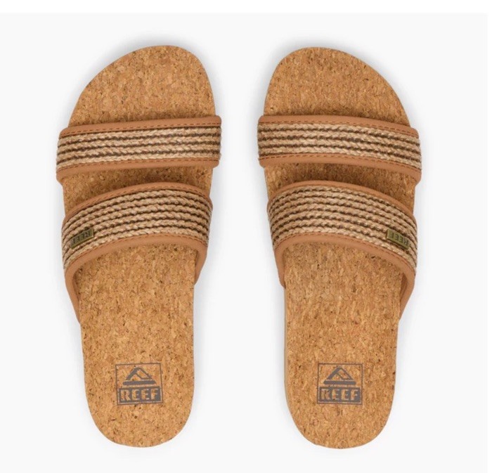 REEF Cushion Vista Hi Sandal-Chocolate Raffia New Women’s Sizes