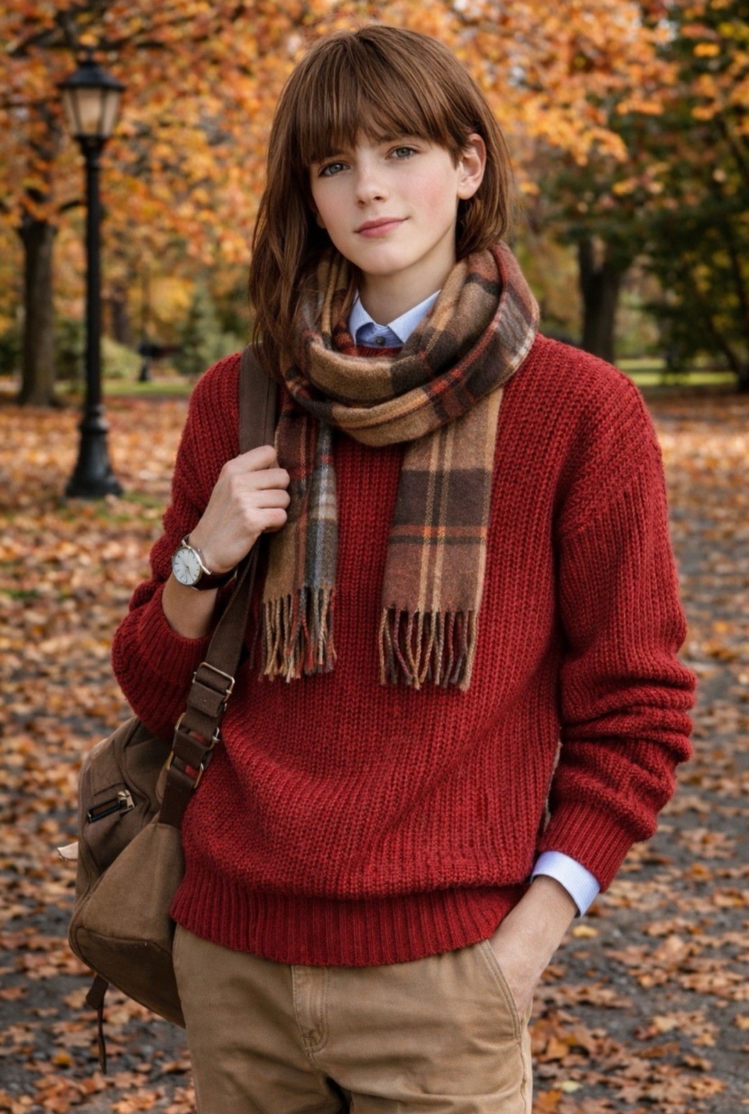 Harbour Classics Crew Red Sweater Oversized Small Preppy Collegiate Old Money