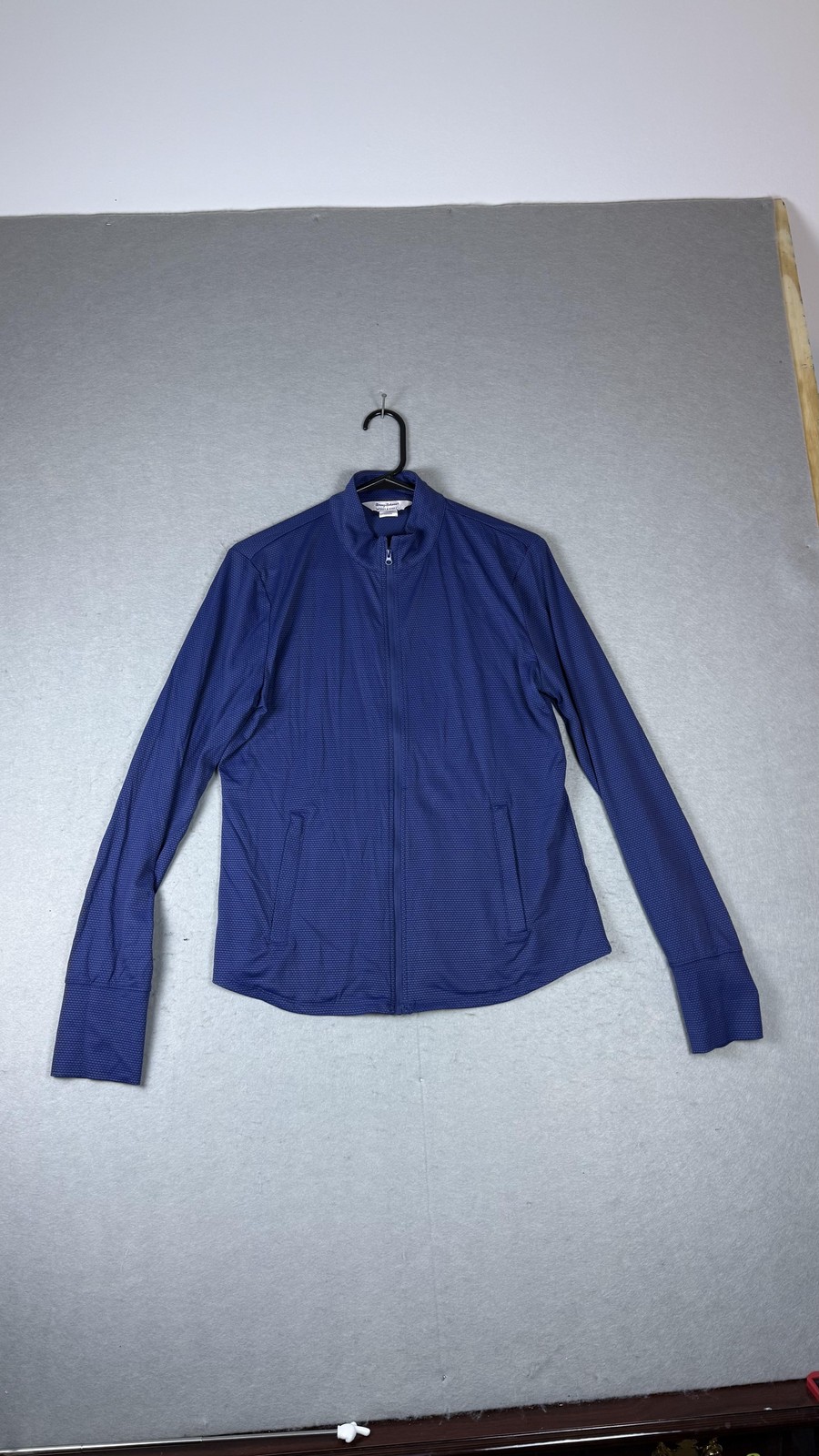 Tommy Bahama Jacket Mens Large Blue Racquet Paddle Zip Athletic Performance