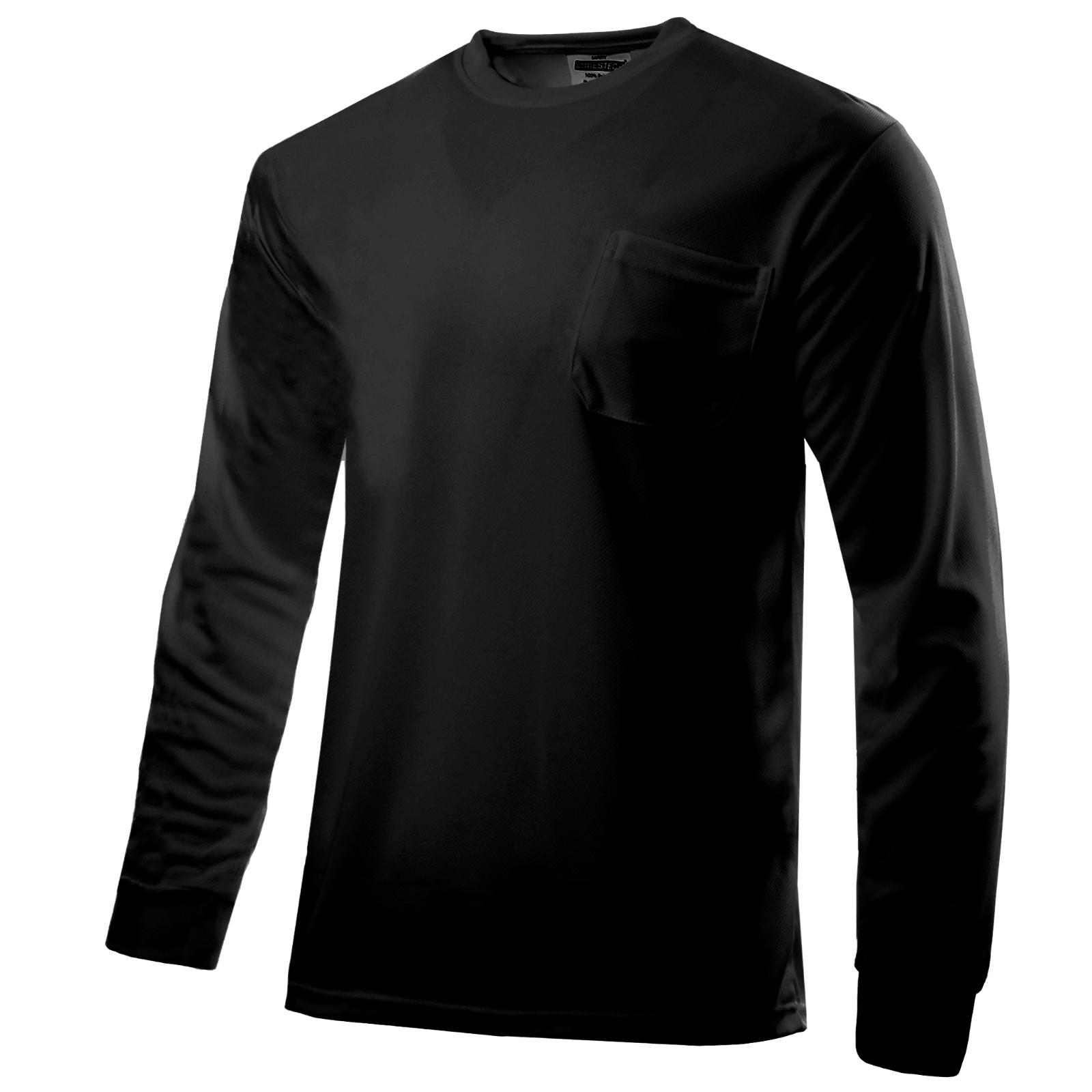 Black Safety Long sleeve Shirt with external Convenience Pocket 5 pack