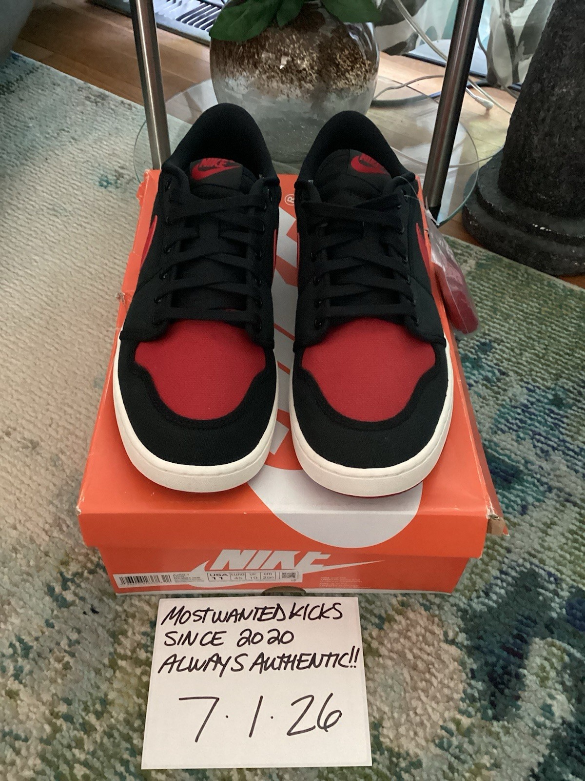 DS 2023 Nike Air Jordan Retro 1 Low AJKO Bred Men’s Sz 11
