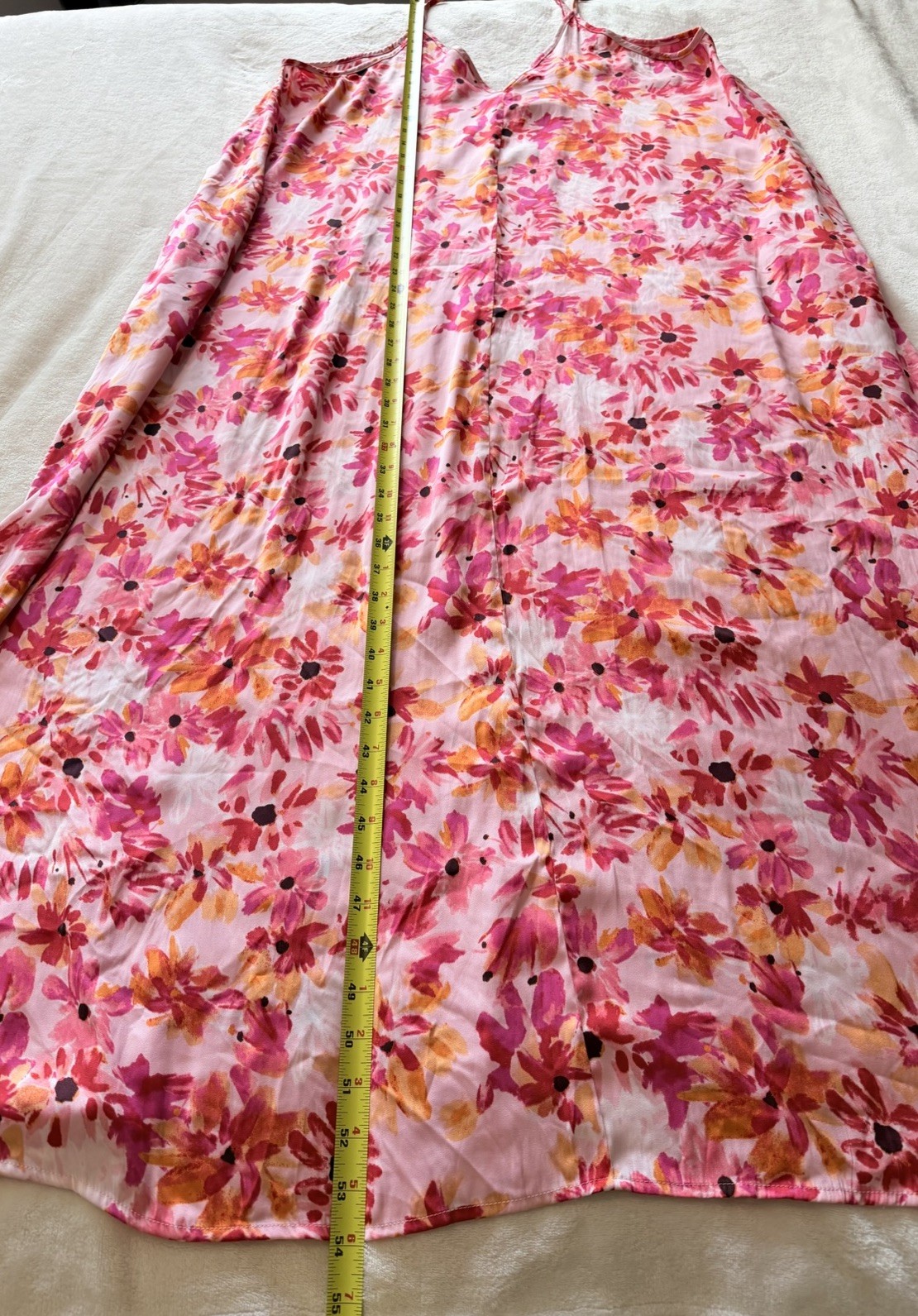 Van Winkle Pink Orange Tropical Maxi Dress Beach Coastal Boho Pockets Womens 1X