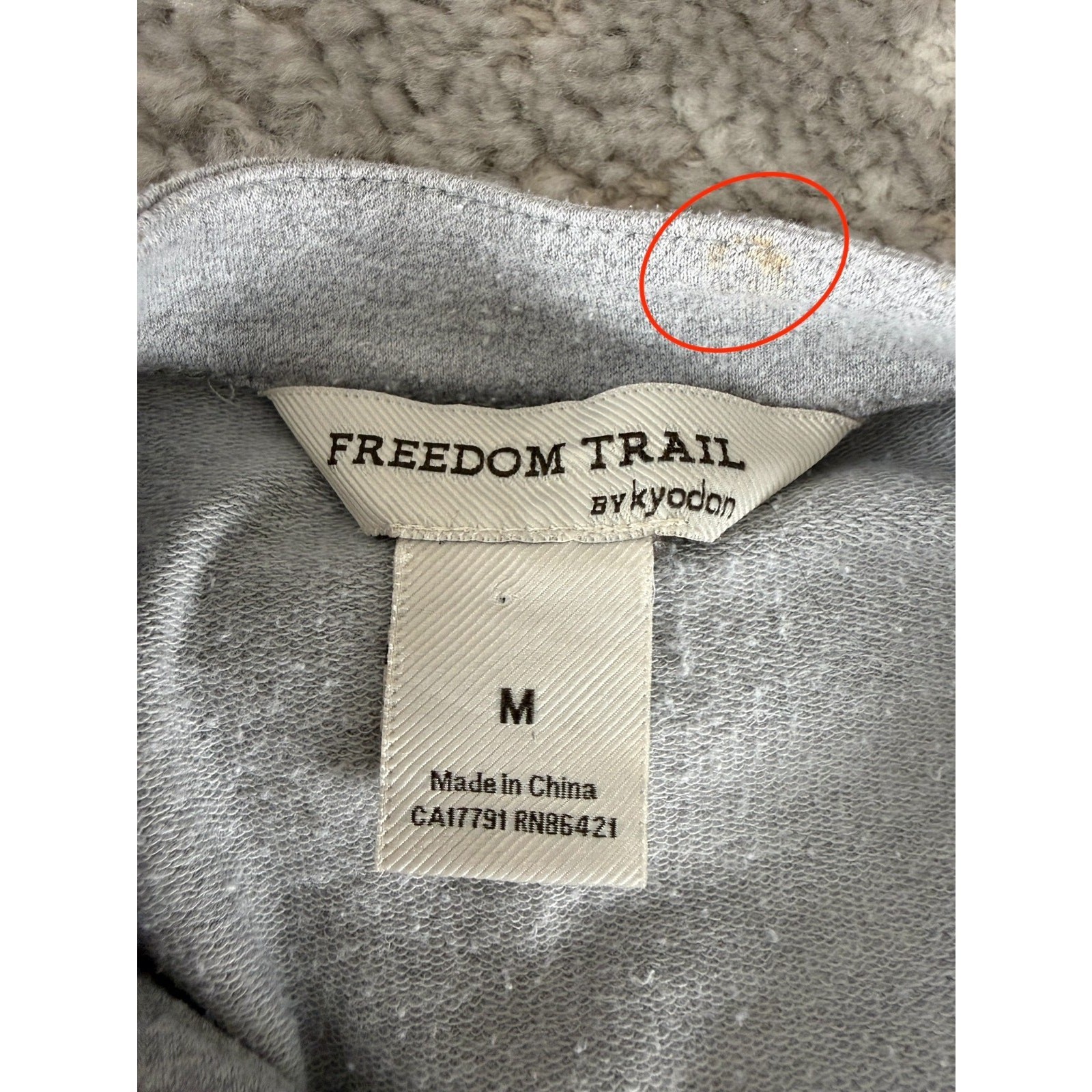 Freedom Trail Kyodan Size M Full Zip Knee Length Dress Gray Mock Neck