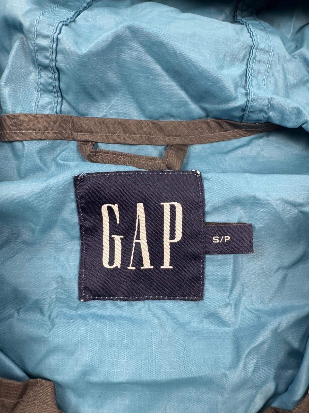 Gap Anorak Jacket Men Small Ripstop Colorblock 1/4 Zip Windbreaker Rain Coat