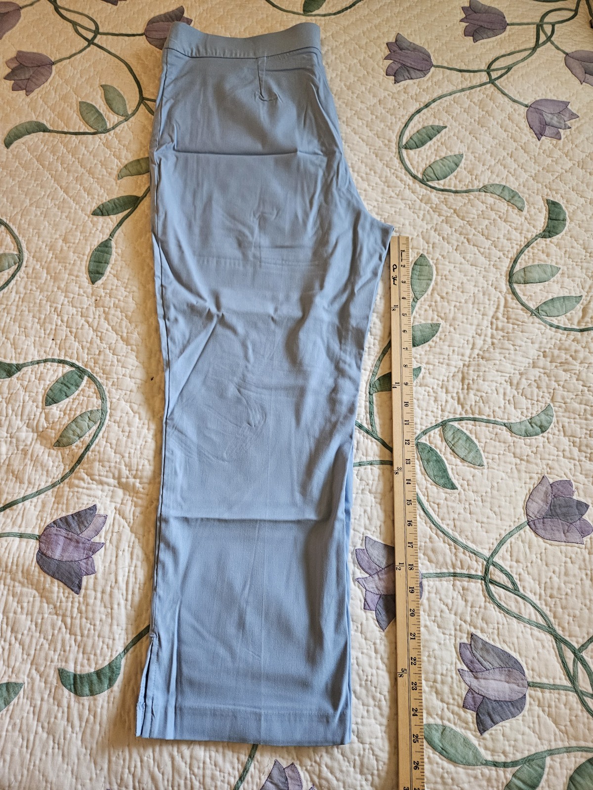Counterparts Women’s Straight Leg Pull On Trousers Size XL Powder Blue Hi Rise