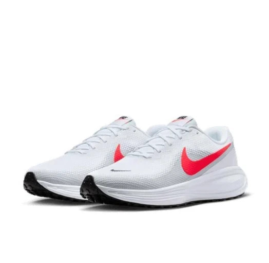 NIKE MENS REVOLUTION 8 WIDE RUNNING SHOES #HJ9198-102 White Bright Crimson 10-13