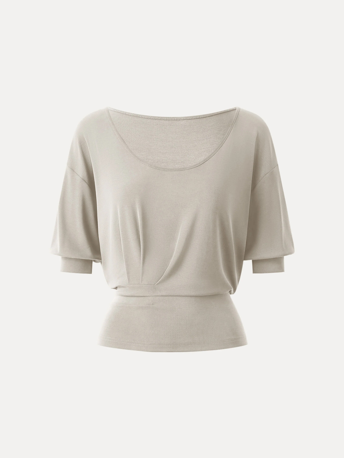 OGL Scoop Neck Short Sleeve Tucked Tee