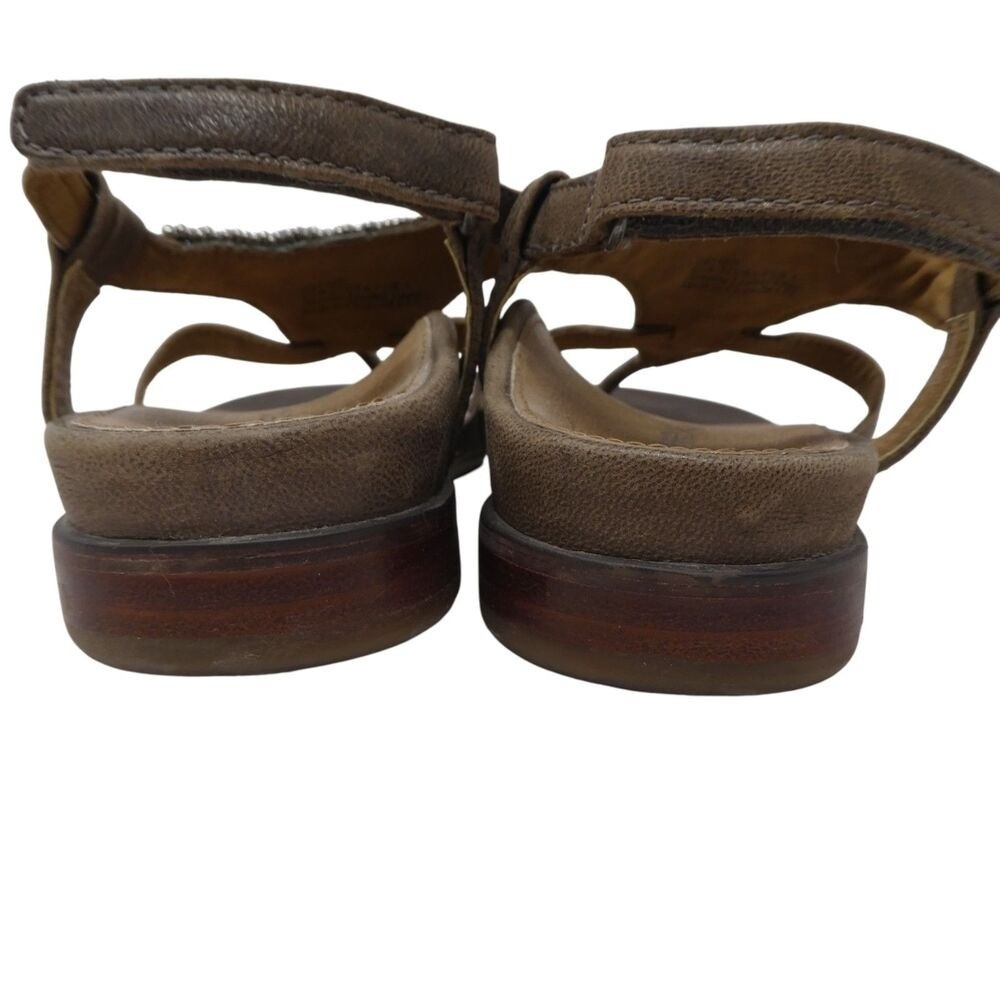 Aetrex Shiela Sandals Women 7 Black Leather Beaded T Strap Thong