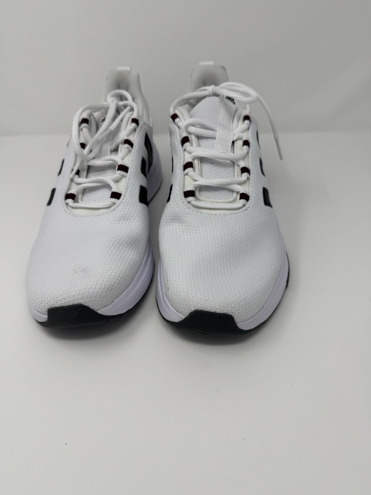Adidas Racer TR23 White Black Shadow Red Size 8.5 Cloudfoam no sole