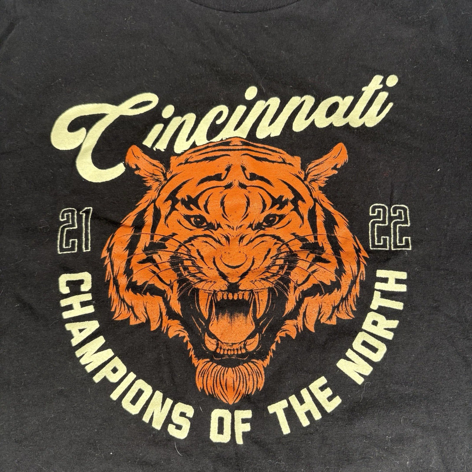 Cincinnati Bengals “Champions Of The North” 21-22 Adult Large Black Tshirt NFL