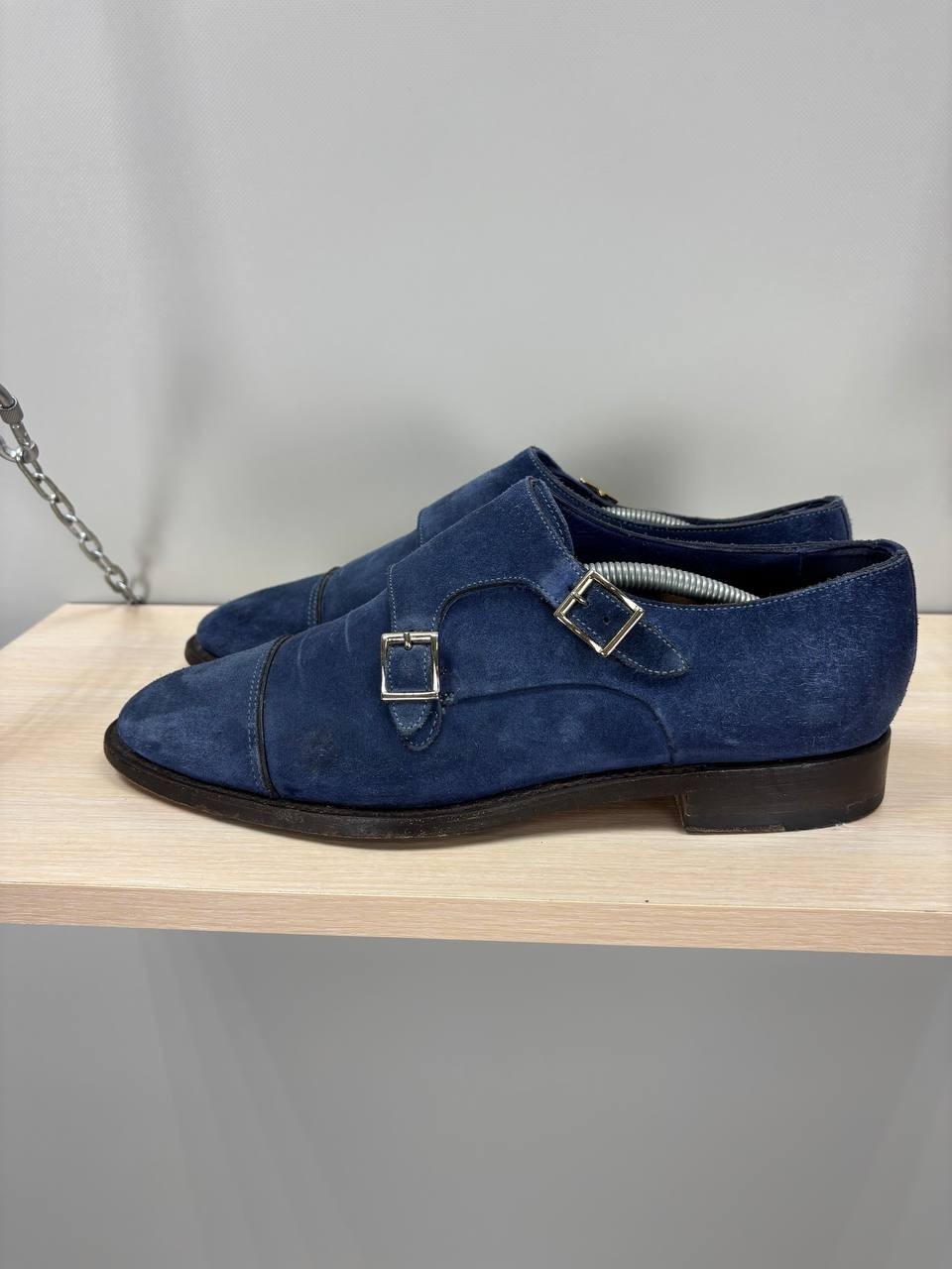 Mens shoes Santoni Size 8 Color Blue Duties Paid (USA)