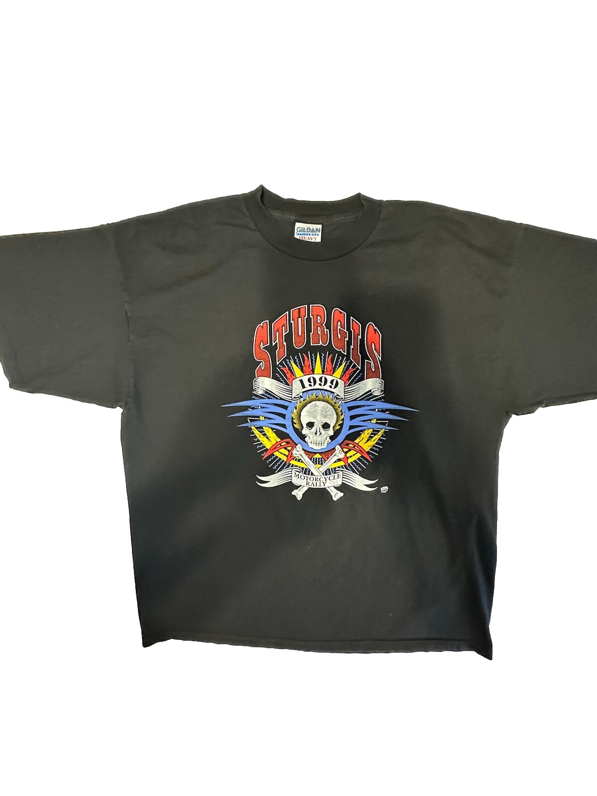 Vintage 1999 STURGIS Bike Rally T-shirt XXL 90s Biker Black Skull