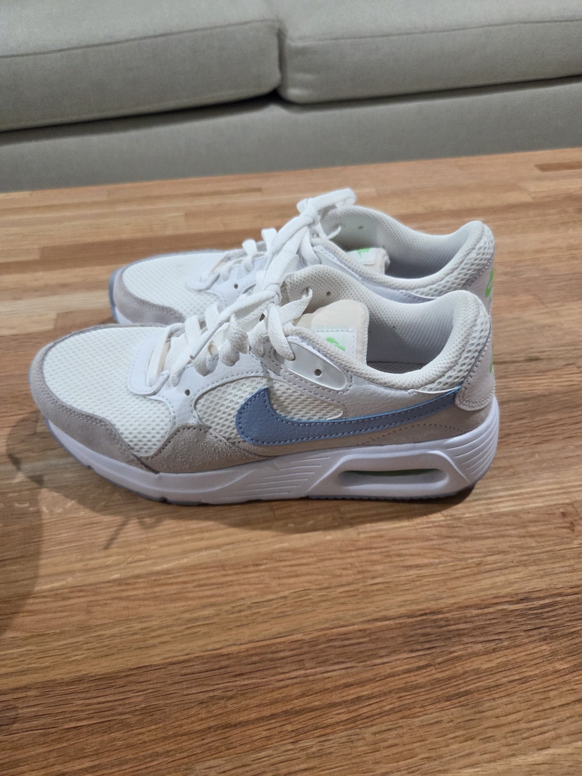 Nike Air Max SC CW4554-113 Low Top Mesh Sneakers White Gray Blue Green