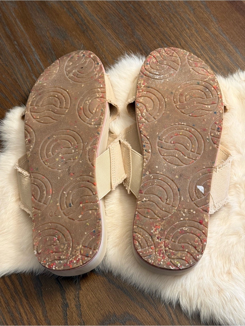 Vionic Boardwalk Panama Slide Sandals Semolina Beige Size 10