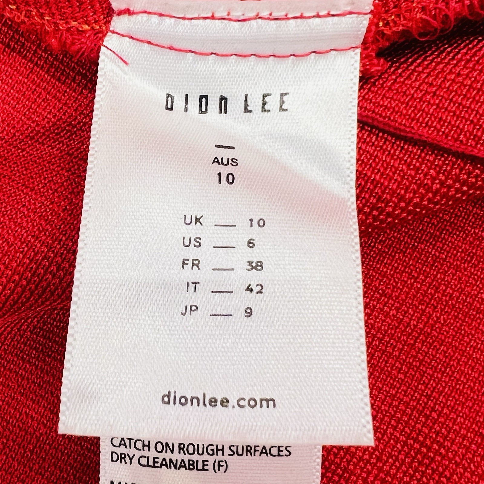 Dion Lee Women’s Sleeve Release Stretch Knit Dress- Cherry Red- (US 6)
