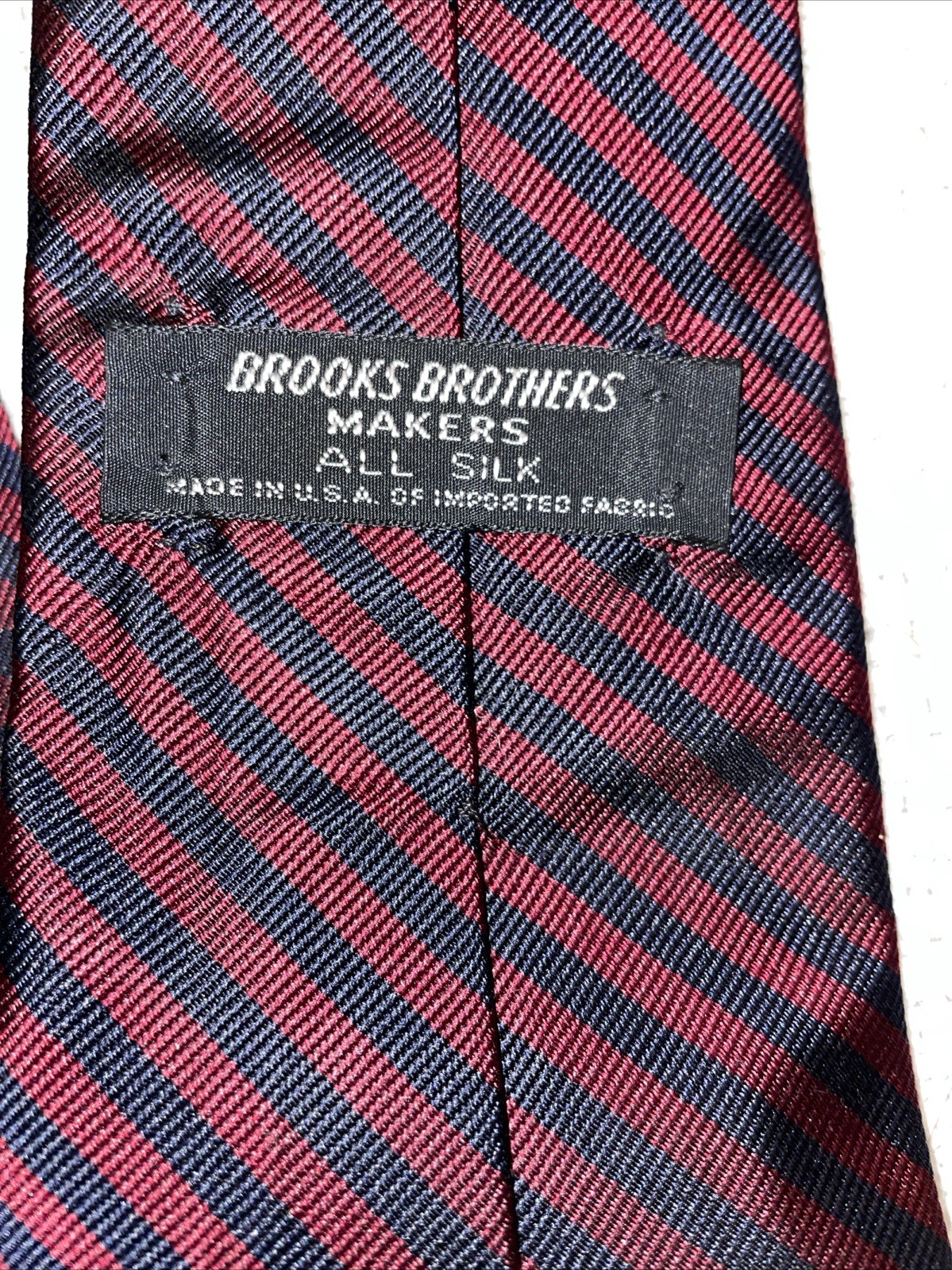Brooks Brothers Dress Tie Mens Size 55” 3.25” Red Black Repp Business Formal