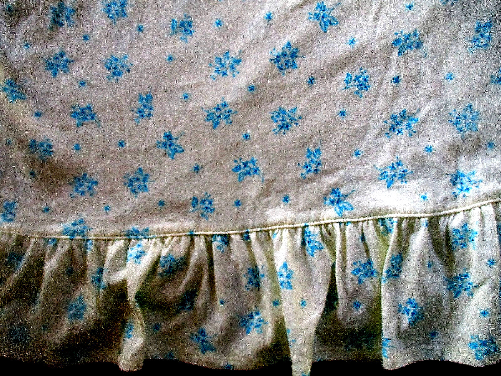 EILEEN WEST SHORT NIGHTGOWN SLVLESS COTTON KNIT YELLOW BLUE FLORAL LARGE NEW