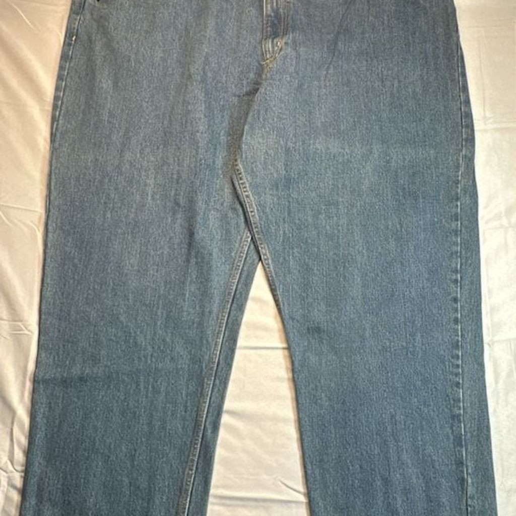 NWT Arizona Jean Co Big & Tall Relaxed Fit Sits at Waist Tapered Leg Jeans 54×30