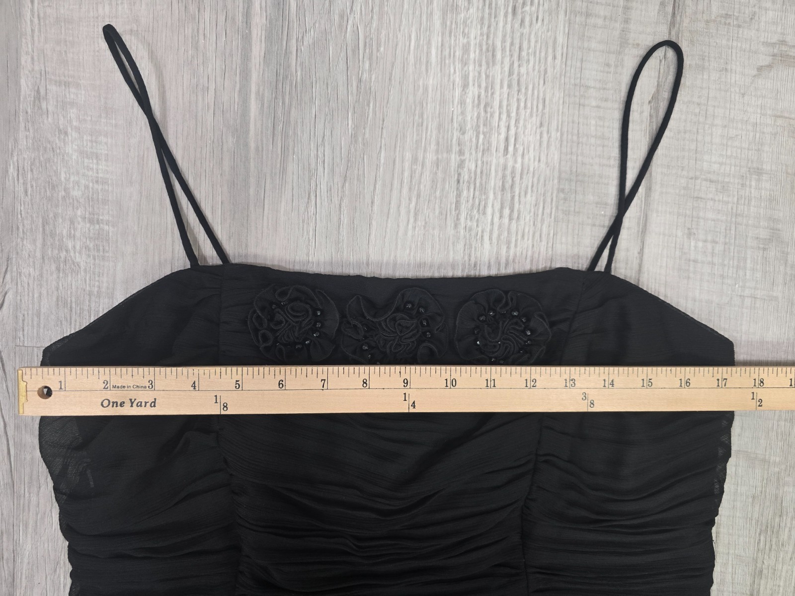 Expo New York 2 Pc Black Cropped & Ruched Top Set Women’s Size 12