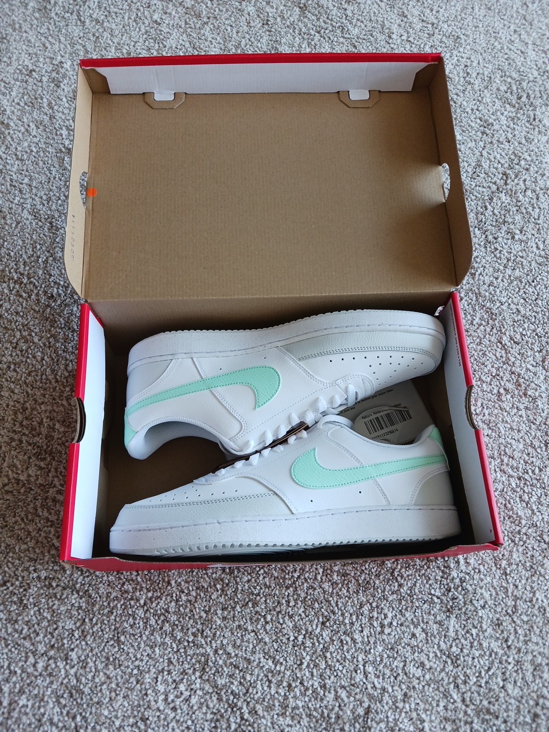 Nike Court Vision Lo MN White / Mint Foam – Photon Dust Brand New Size 13 Air 1
