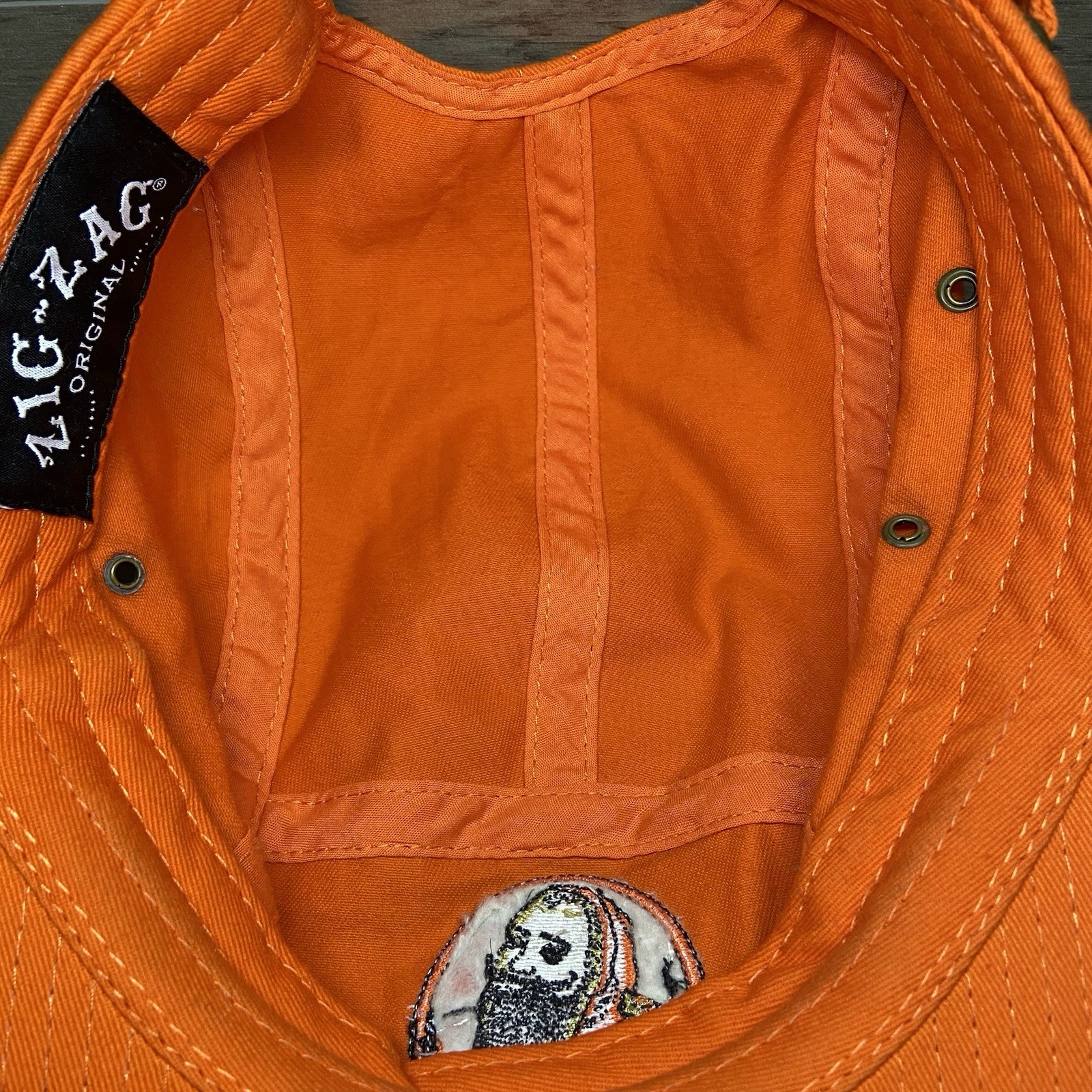Zig Zag Rolling Papers No. 225 Hat Hunter Blaze Orange Adjustable 5 Panel RARE