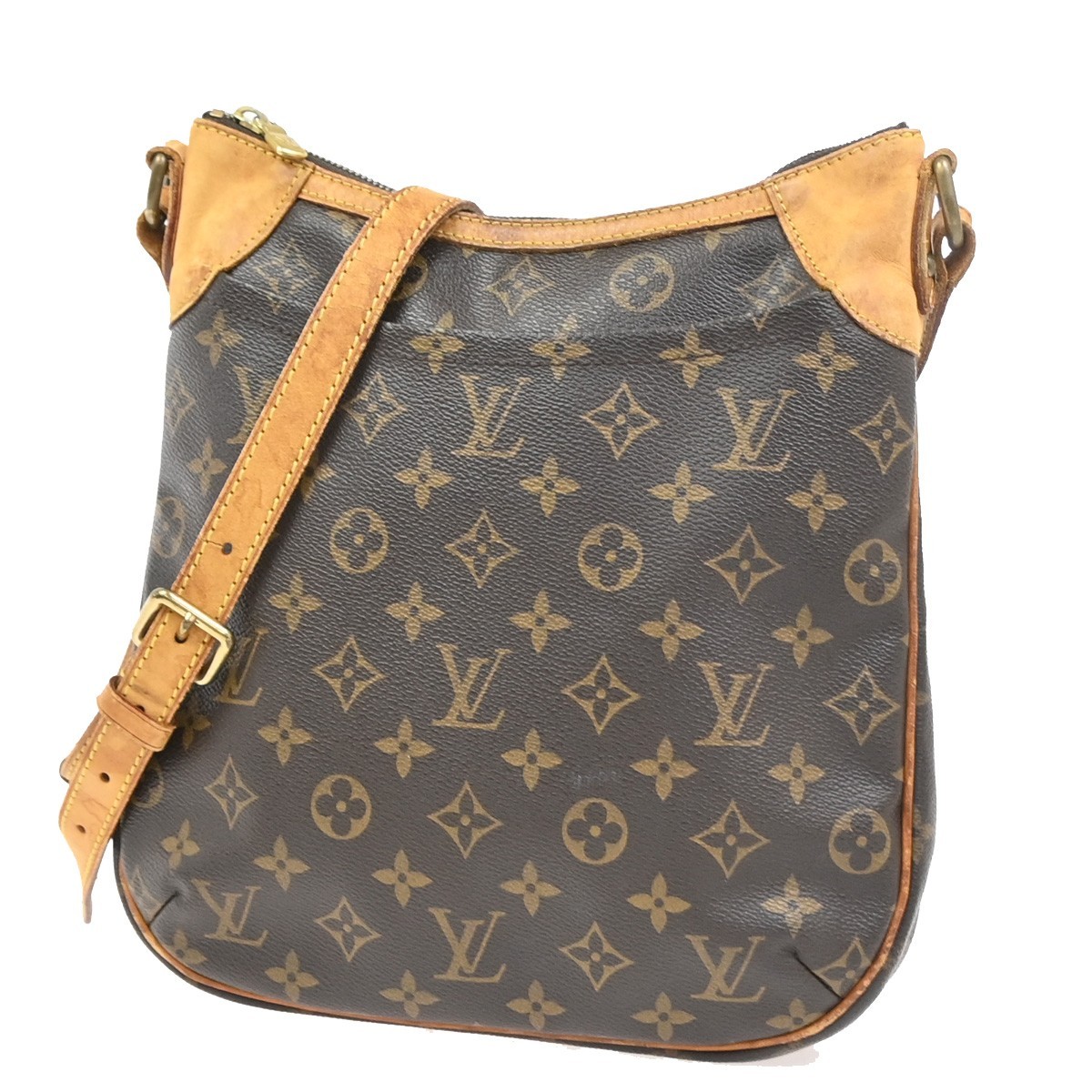 LOUIS VUITTON Odeon PM Shoulder Bag Monogram Leather Brown France M56390 79PA225