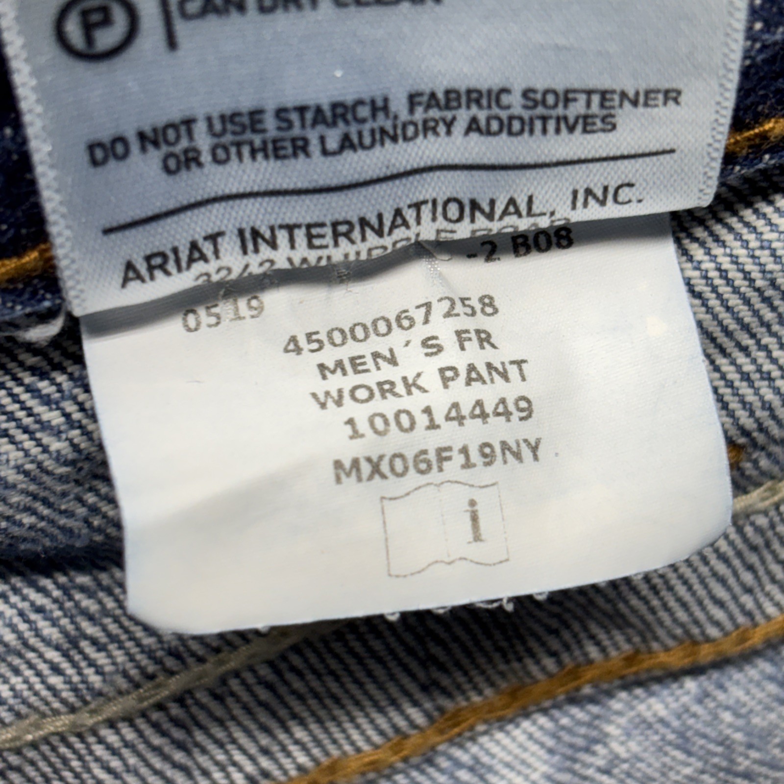 Ariat FR M3 Loose Jeans Mens 34×30 Blue Relaxed Straight Flame Resistant Denim