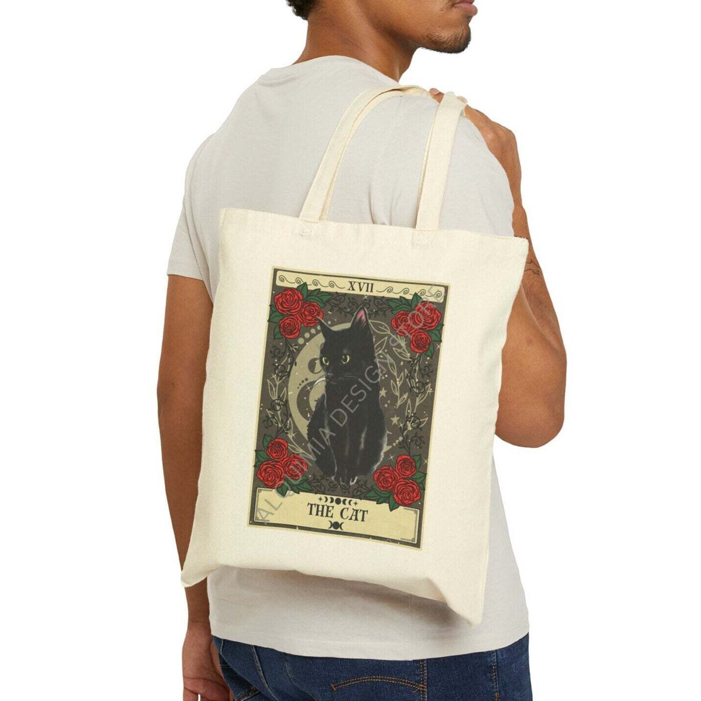The Cat Tarot Card Tote Bag 15″ x 16″