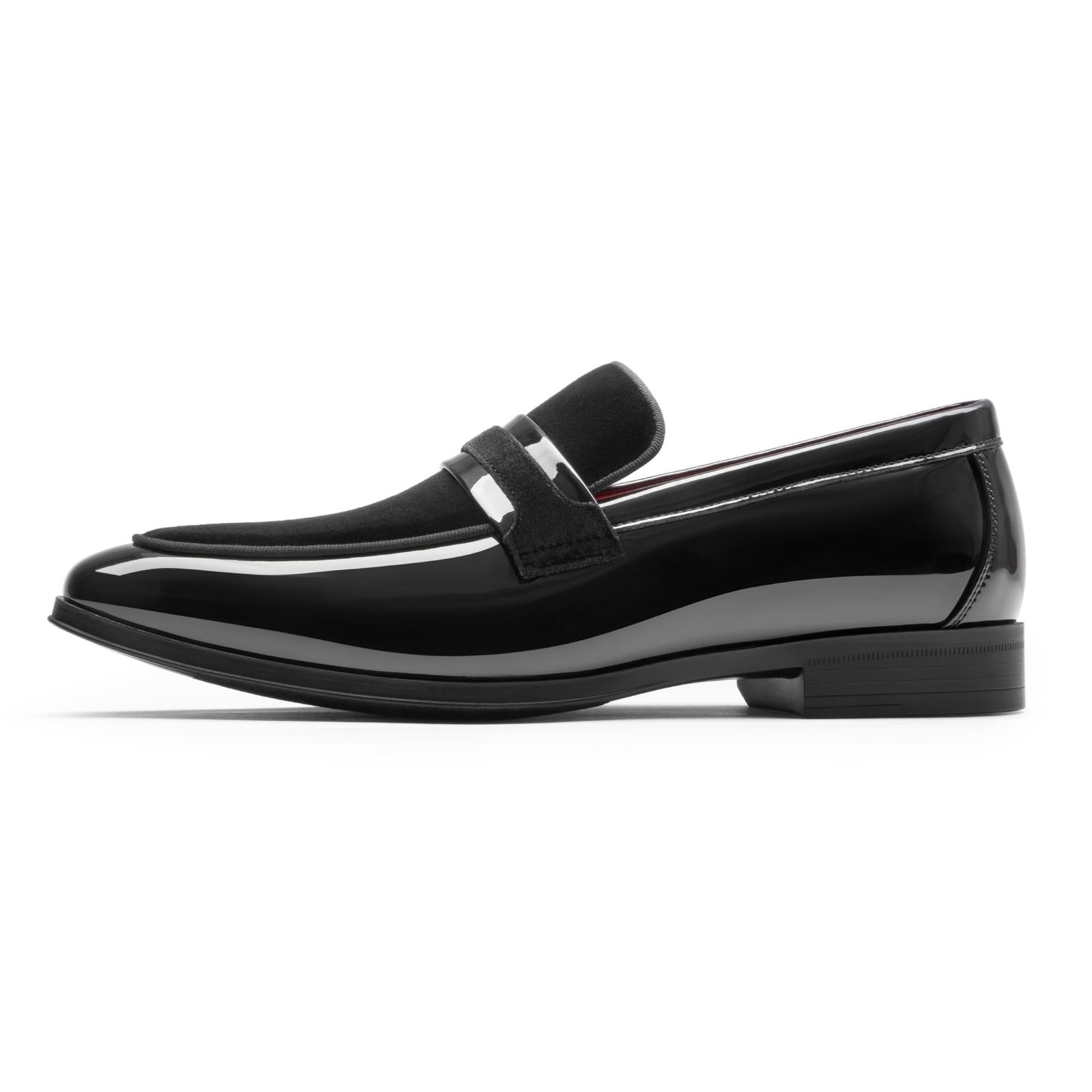 Men’s Tuxedo Patent Loafers Classic Velvet Slip-on Dress Formal Shoes 8-13
