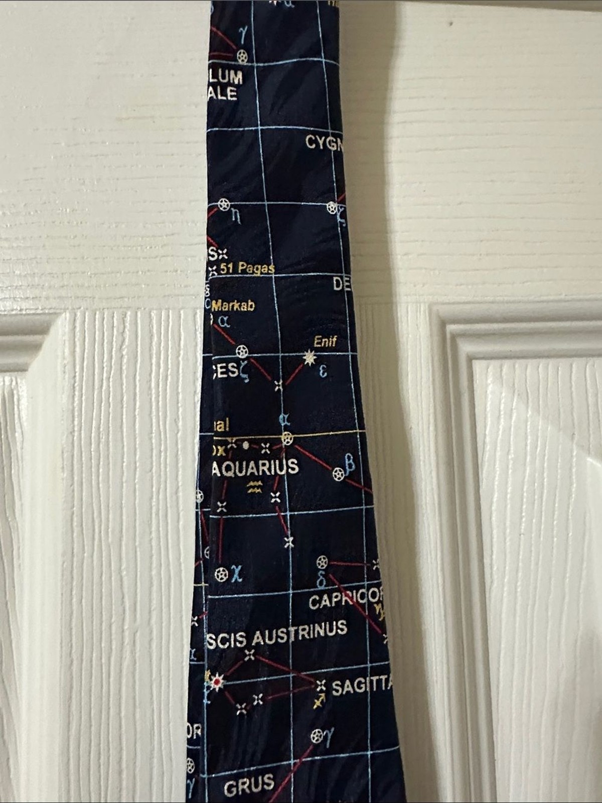 Navy Constellation Print Men’s Tie