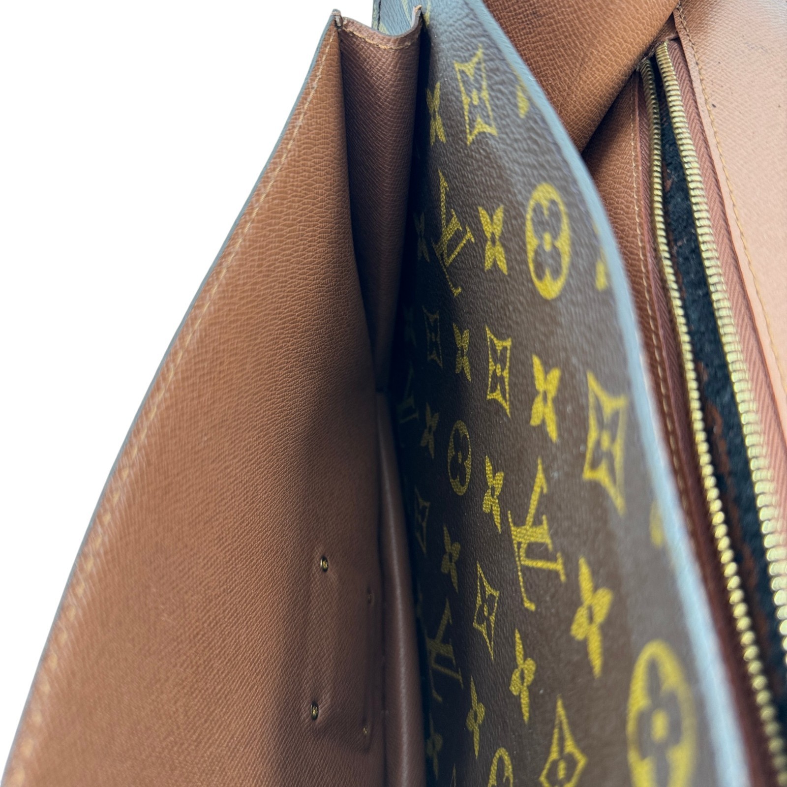 LOUIS VUITTON Monceau Monogram Canvas Brown 2Way Top Handle Crossbody Bag M51187