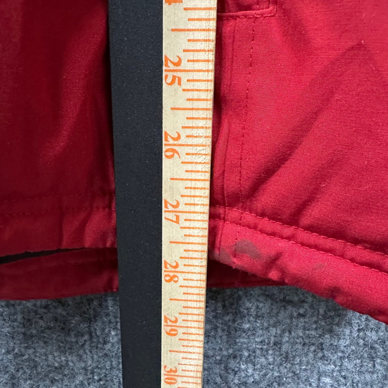 Michael Kors Parka Jacket Womens Size XL Red Hooded Down Fill Winter Coat Belted