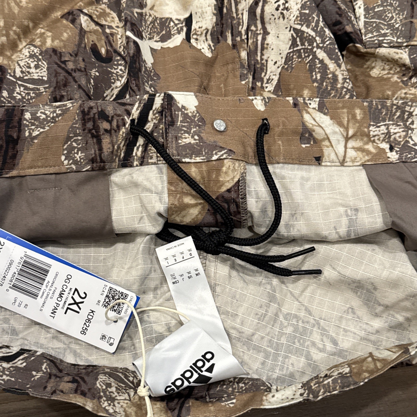 Adidas Originals Camo Cargo Zip-Off Loose-Fit Pants KD6256 Men’s Size 2XL NWT