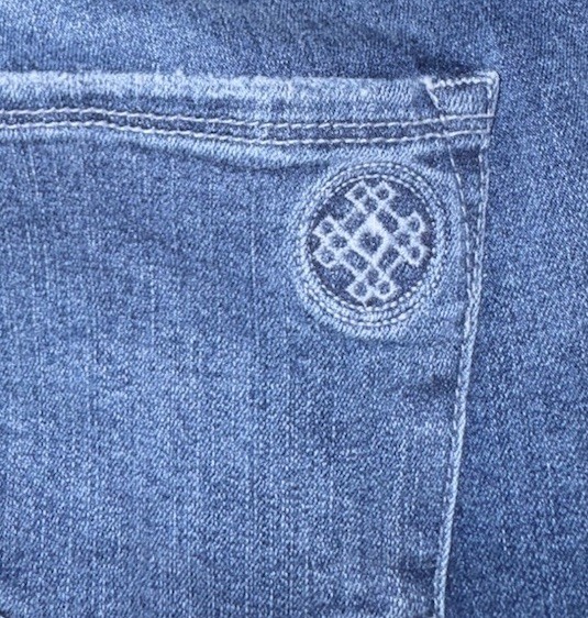 Laurie Felt Sz 14P Relaxed Straight Leg Blue Forever Denim Stretch Mid Rise