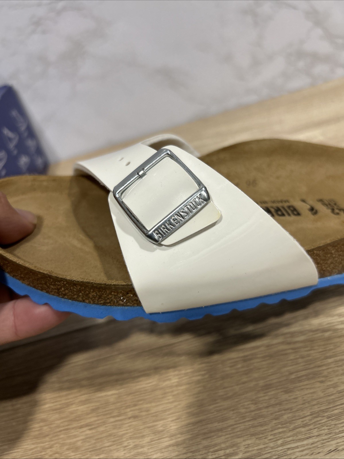 Birkenstock Madrid BS White Leather Women Sandals 0439203 Sz 11 Narrow New