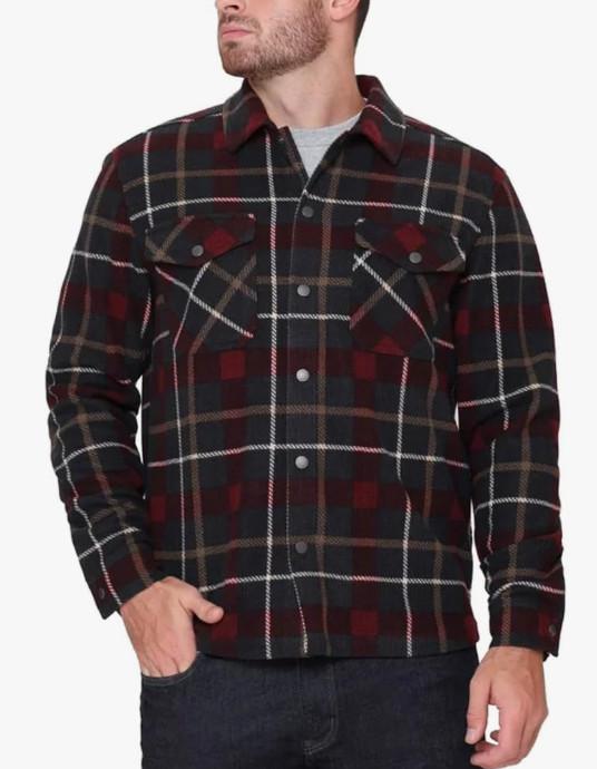 The B.C. Clothing Co. Heritage Men’s Textured Flannel Shirt-Size Medium-NWT