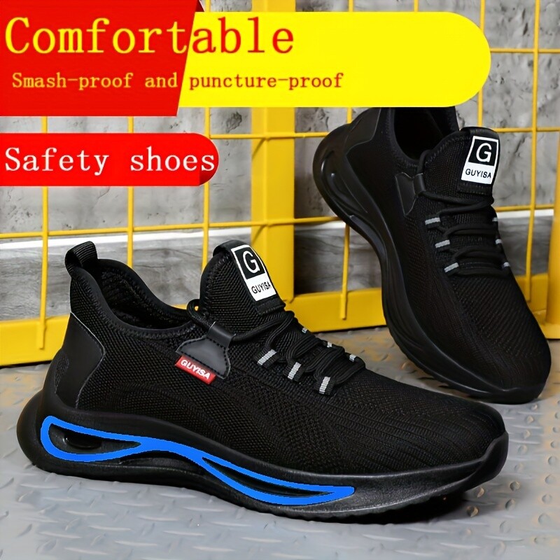 Men Industrial Safety Shoes Steel Toe Indestructible Work Boots Large Size 7-13