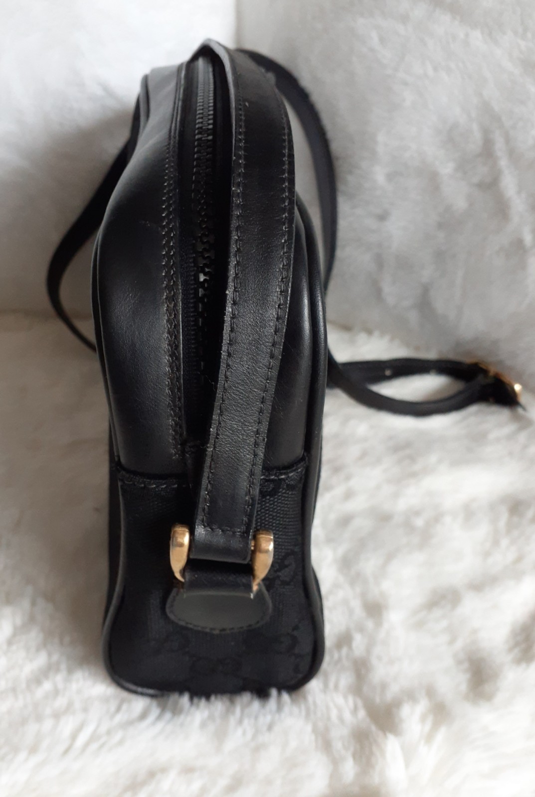 Vintage Designer Ophidia Gucci Crossbody Black W/ Web Sherry Line Pre-Owned Fair