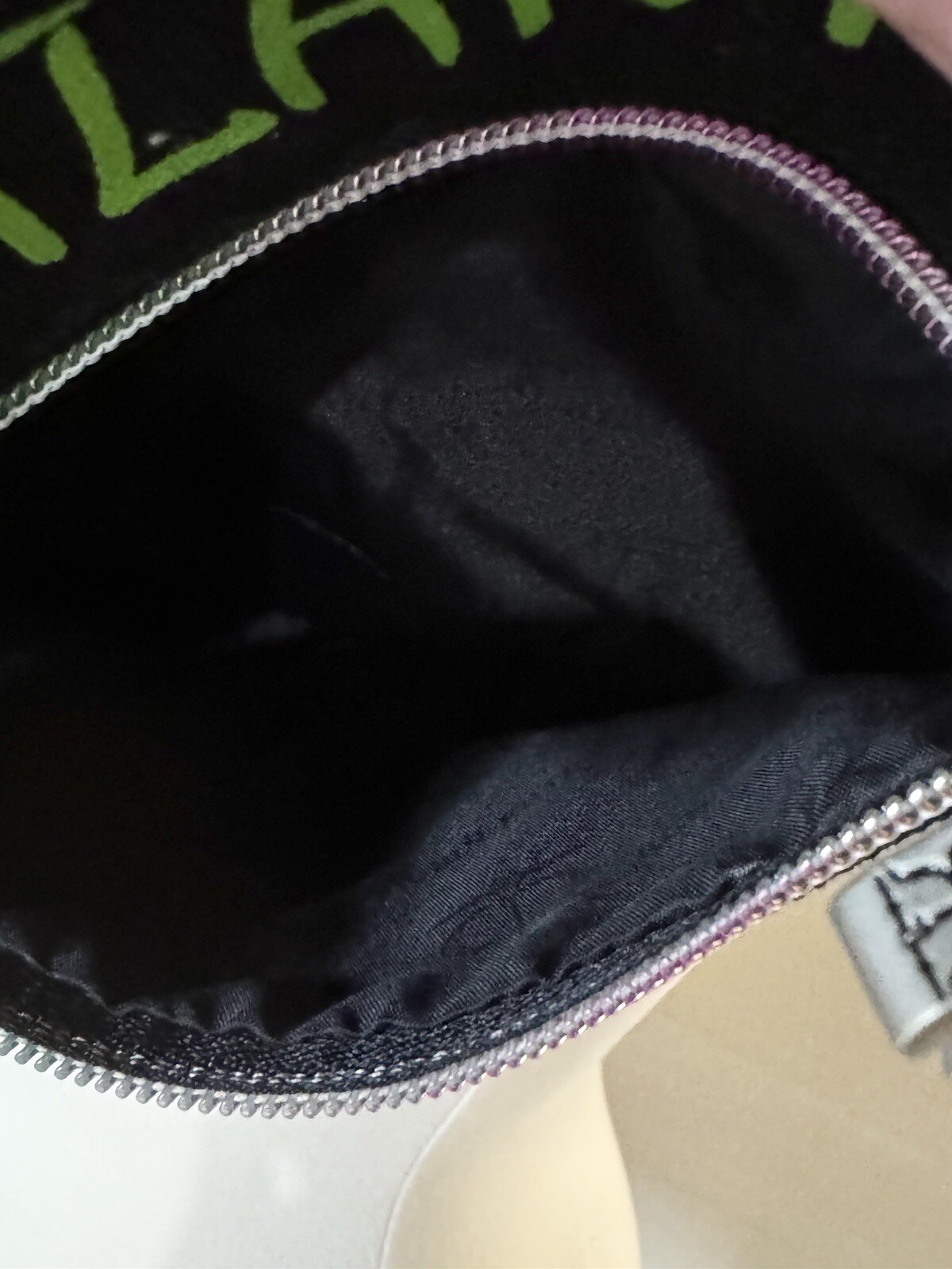 Robin Ruth Atlanta Crossbody Bag Black with Yellow Green Blue Letters NWT