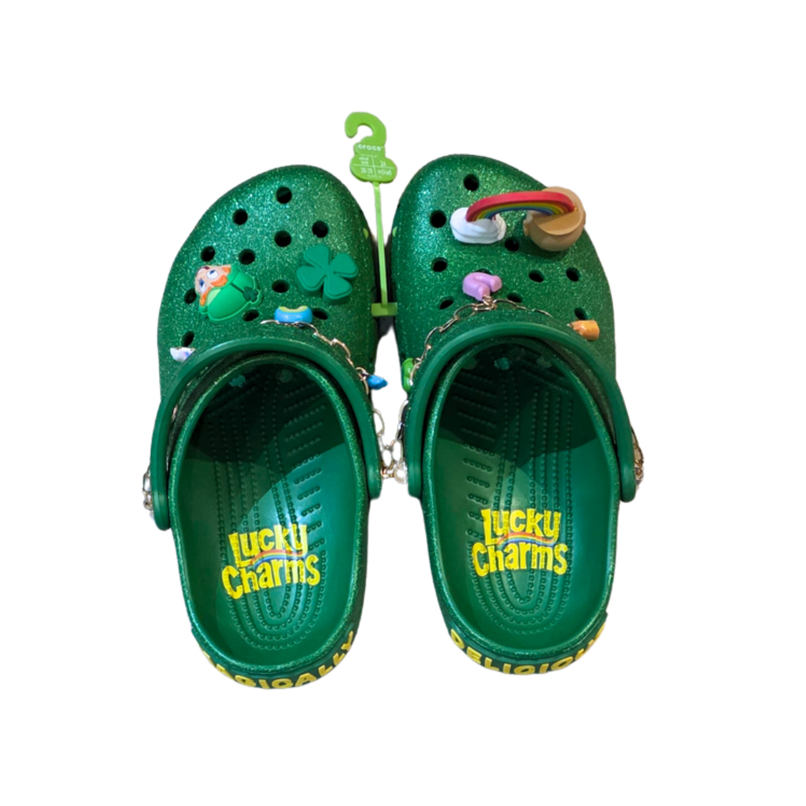 Unisex Crocs x Lucky Charms Green Classic Clogs – W8/M6
