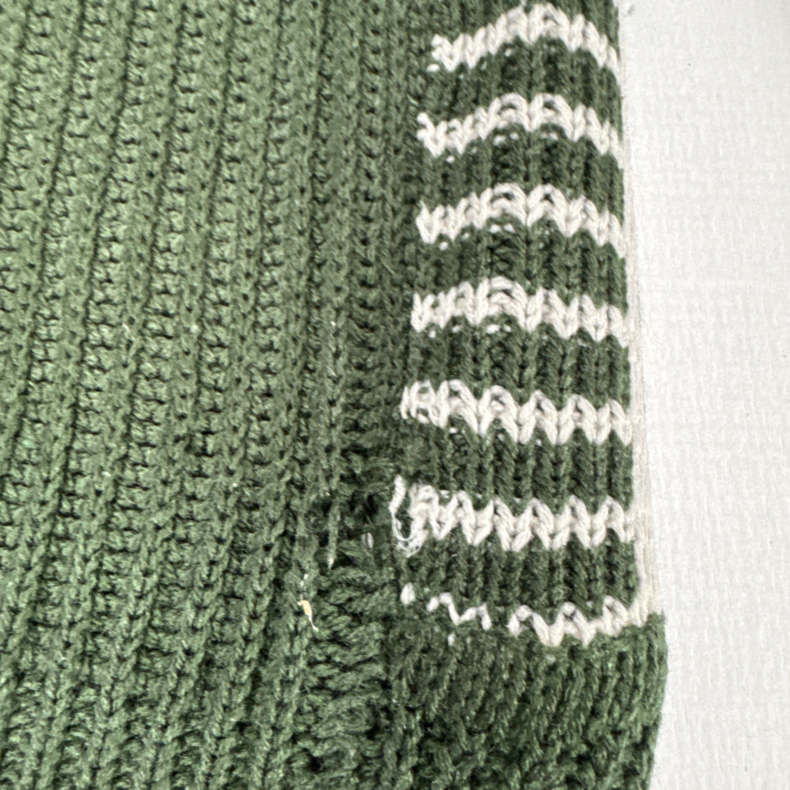 Vintage ZIP CARDIGAN Mens L Green Ribbed Knit Mock Neck Elbow Pads Classic