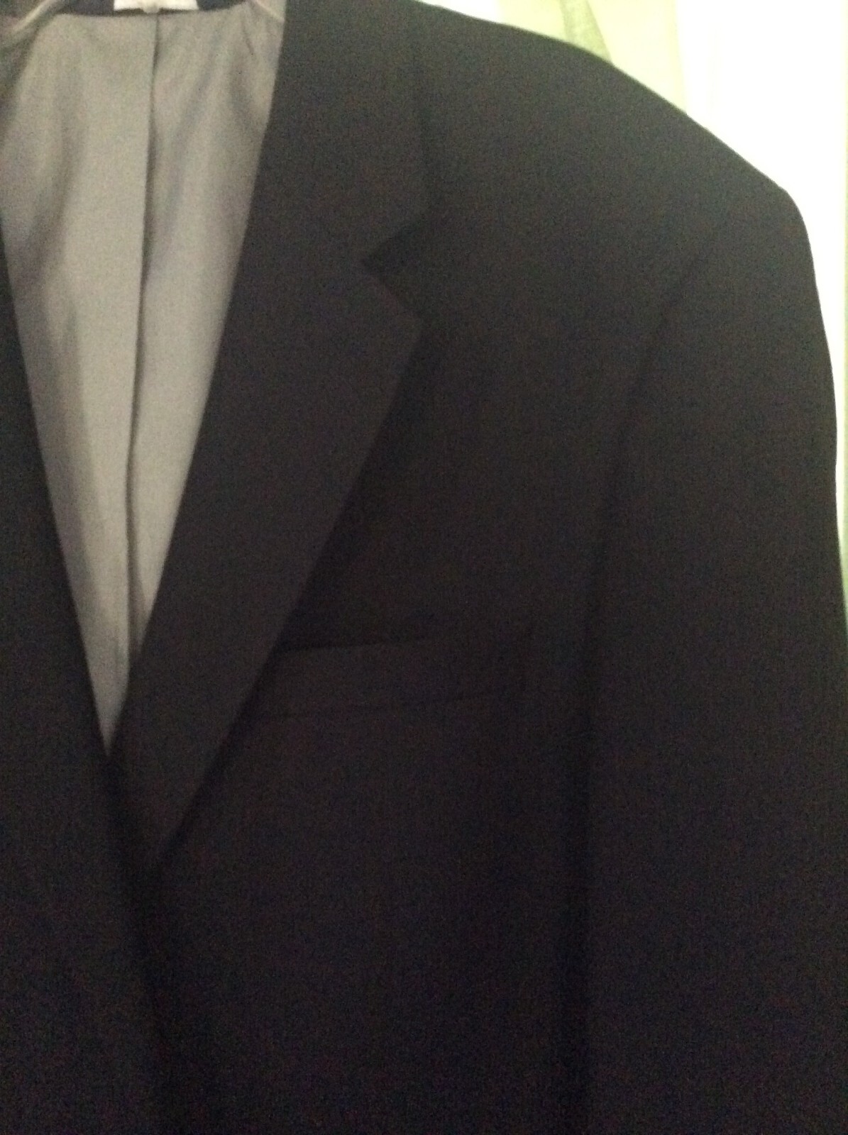 Croft &Barrow MEN’S SZ 44 R Suit Jacket Coat Blazer Black Smooth Feel Modern