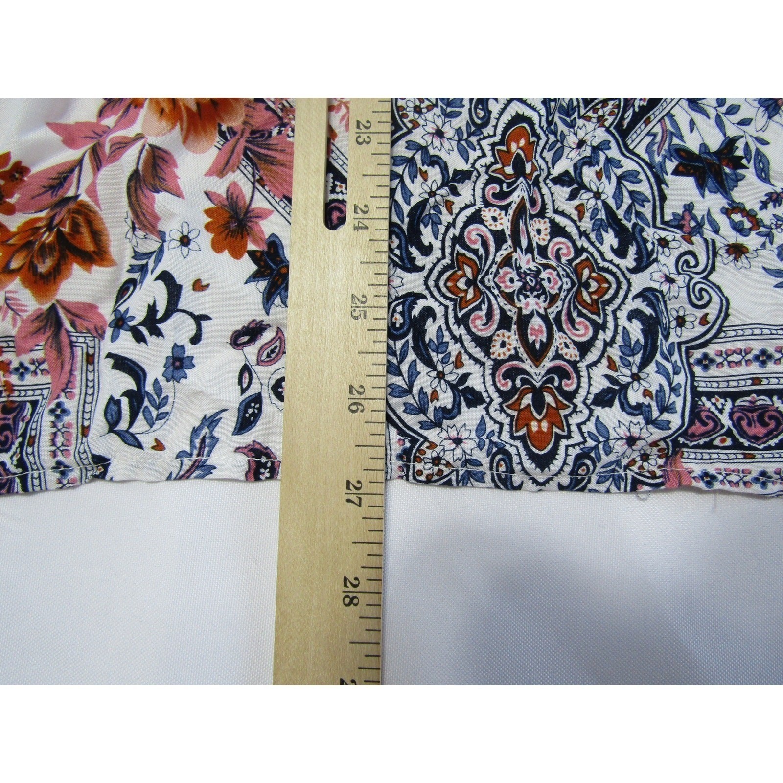 Hayden Rayon White Floral Tunic Wrap Top size 3XL Batwing Boho Colorful Classic